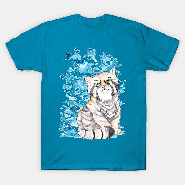 Pallas Cat - watercolor T-Shirt by TaksArt